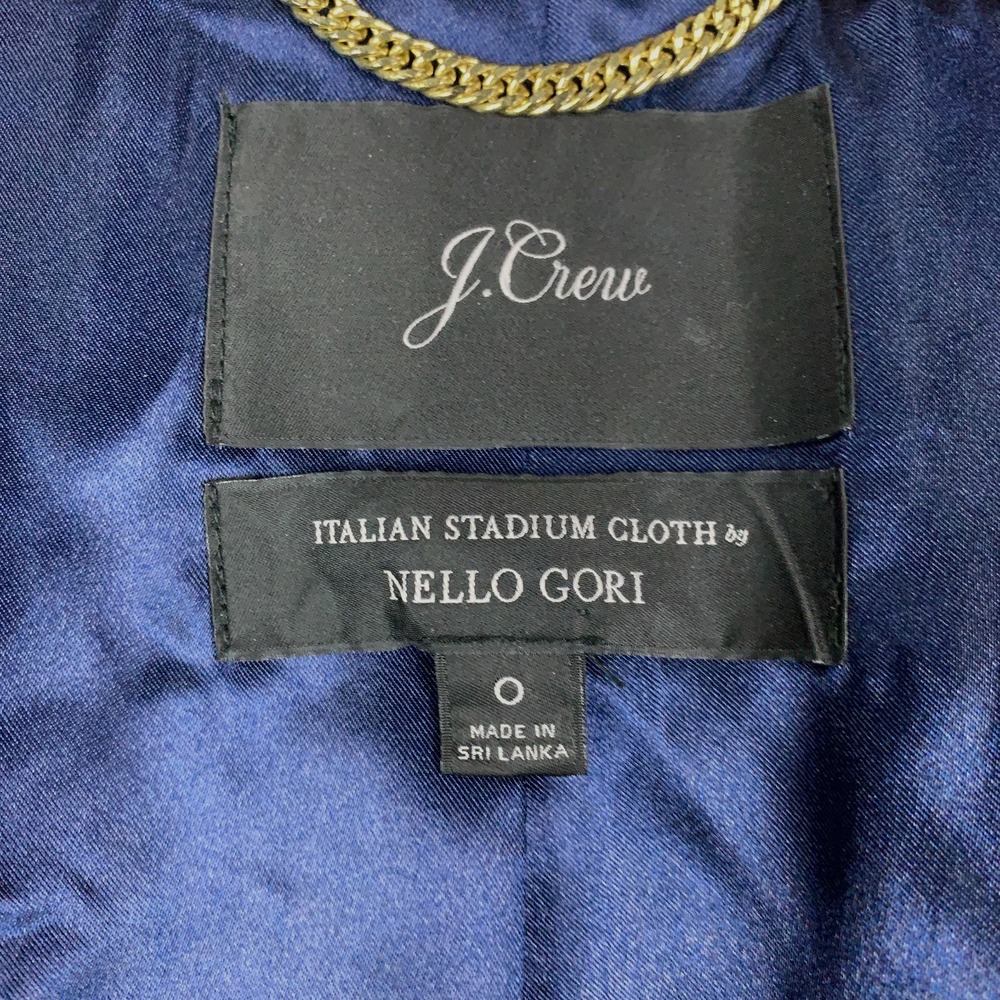 J.Crew Cocoon Coat Women's 0 Green Nello Gori Italian Stadium-Cloth‎ Wool Blend - Picture 3 of 11